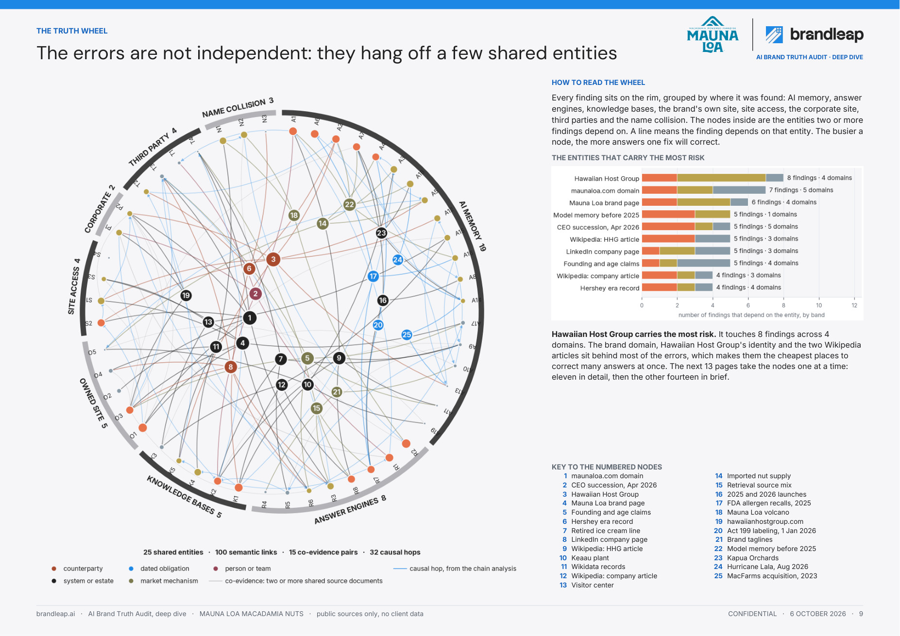 Report slide showing the Truth Wheel framework.